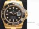 Perfect Replica VR MAX Rolex Submariner 18k Gold Oyster Band Black Face All Gold 40mm Watch (2)_th.jpg